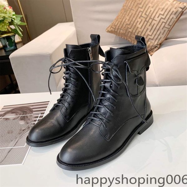 

martin boots thin leather and black platform ankle boots breathable and versatile size35-39