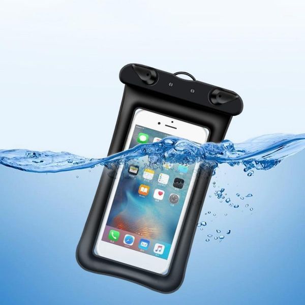 

storage bags waterproof bag swimming mobile phone cover sealed package floating inflatable airbag mobile1