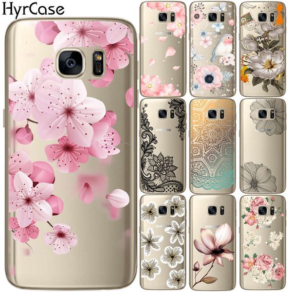 

qasamsung galaxy s20 ultra s7 s6 edge s8 s9 s10 plus 10e tpu case with flower patternlk