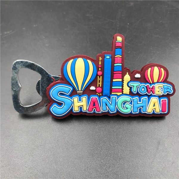 

shanghai tower fridge magnet souvenir creative cute bottle opener fridge sticker kitchen accessories decoration home wmtuqc
