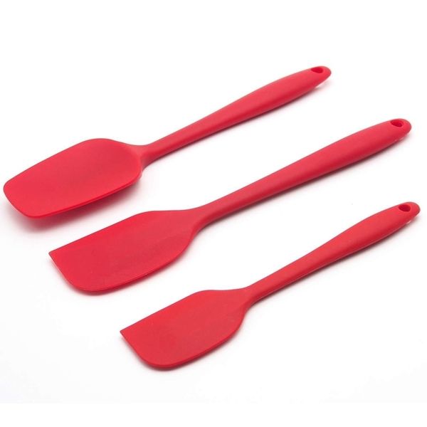 

3pcs silicone set cake cream spatula flat spatulas mixing batter scraper butter mixer brush kitchen baking tool dhd2675