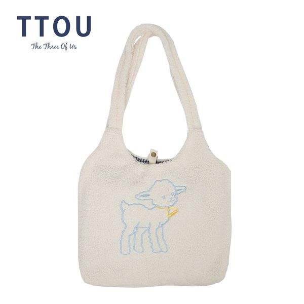 

2020 autumn women small plush tote simple warm cloth bags embroidery handbag eco makeup bag purses for girls c1116
