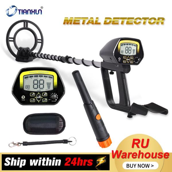 

metal detectors tianxun detector high accuracy adjustable waterproof search coil with lcd display for adults & kids