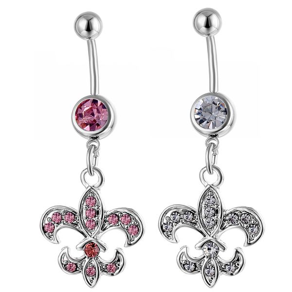 

d0085 belly navel button ring, Silver