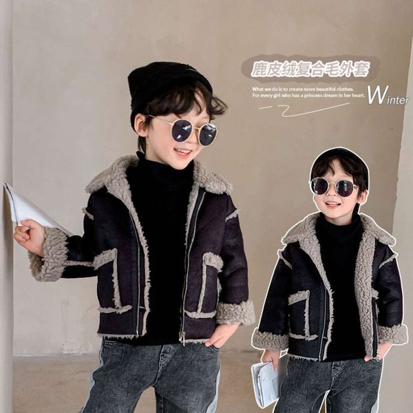 

2020 bangcheng clothing winter boys' new korean children's solid color cardigan coat a713, Black