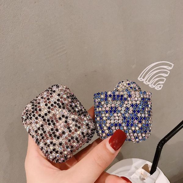 

luxury case for airpods 2 1 case glitter 3d diamond earphone cover for airpods 2 bling bling hard protect case for qyleum