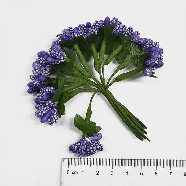 

12 шт. лот искусственный цветок розневой провод стержень стебель листья листья стамна diy гирлянда ремесло свадьба букет букет украшение bby