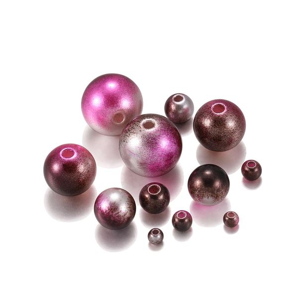 

многоразмерный смешанный 3 12 мм прямой отверстие акриловая имитация жемчуга радуги цвет пластичные бусины abs diy для ювелирных изделий акс