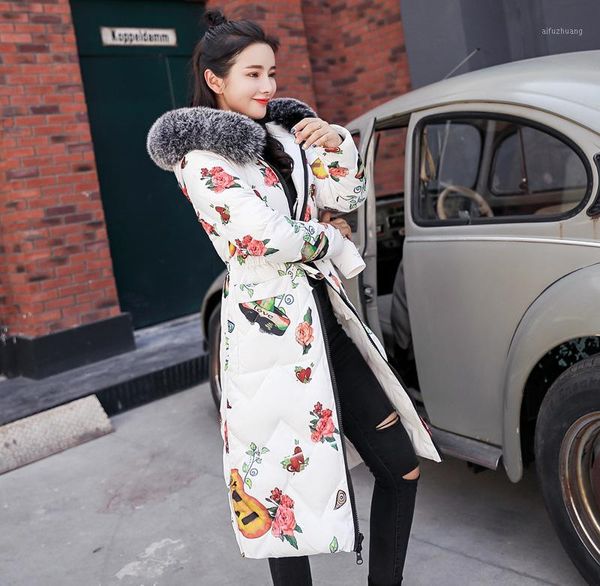 

new winter women coat jacket 2018 casual winter jacket for women fur collar parkas female slim warm coat 818021, Black