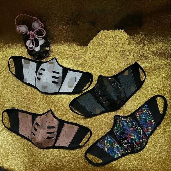 

dustproof fashion unsiex breathe face pu print leather men women mouth-muffle washable outdoor sports protectioutletay35