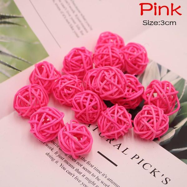 

20pcs bag 3cm baby shower rattan ball new year christmas decoration rattan wicker balls party decoration diy sepak takraw balls bbyjys