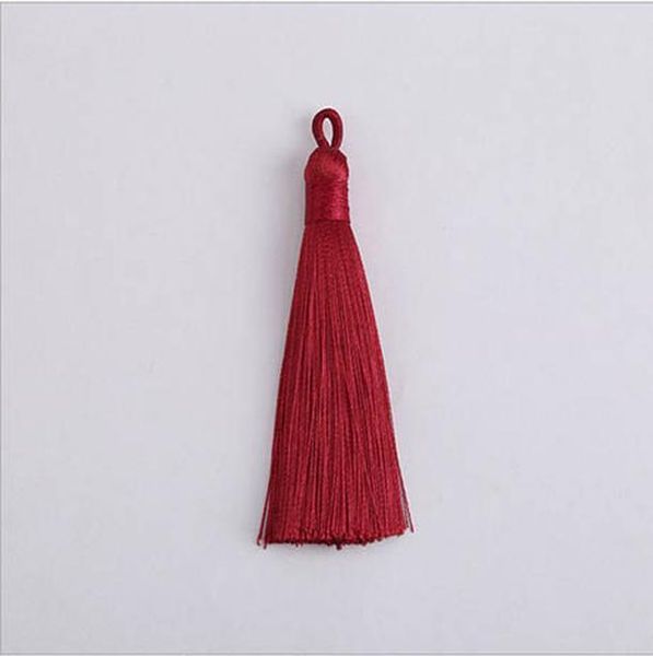 

10pcs 8cm colorful polyester silk tassel with pull ring for hanging earring charms making diy jewlery pendants accessories h jllgda