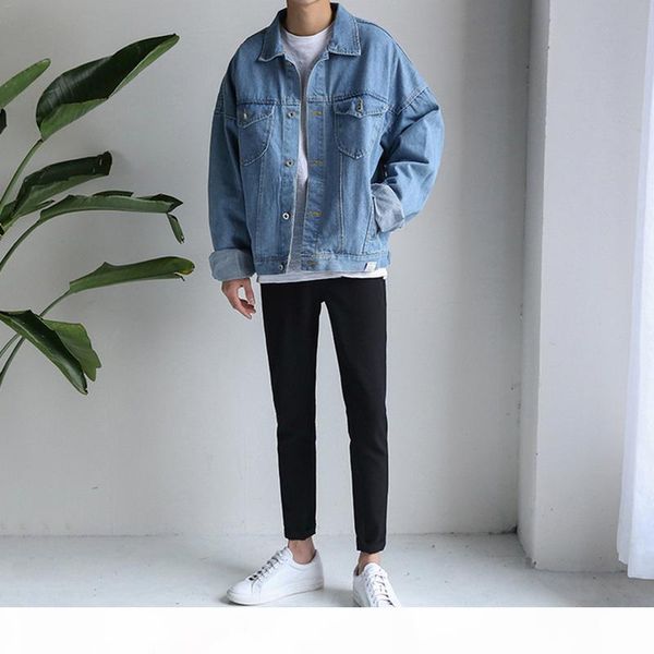 

winter jacket man men jean jacket coat retro jeans fur washed denim jackets for men stand collar jean outerwear, Black;brown