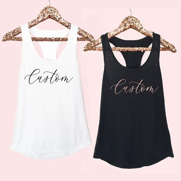 

trendy womens flowy racerback custom tanks lady personalized tri blend sleeveless gym workout tee shirt gift for her s xl, White