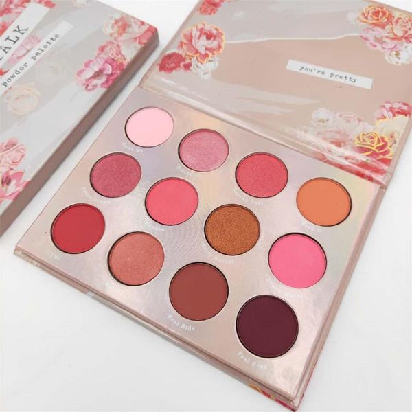 

new makeup 12pcs dhl new arrival sweet talk palette 12 colors makeup set eyeshadow palette with good qualit #65225y