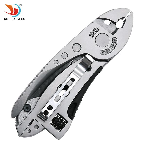 QST EXPRES Multitool Zange Taschenmesser Schraubendreher Set Kit Verstellbarer Schraubenschlüssel Backenschlüssel Reparatur Survival Hand Multi Tools Mini Y200321