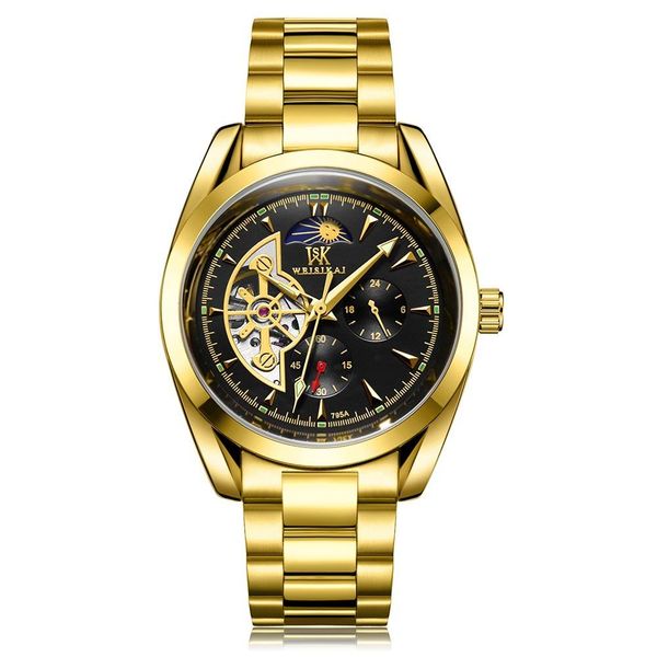 

weisikai mens часы лучшие бренд роскошные matic механические деловые часы турбийон золотые часы мужчины reloj mecanico de hombres bbymzn, Silver