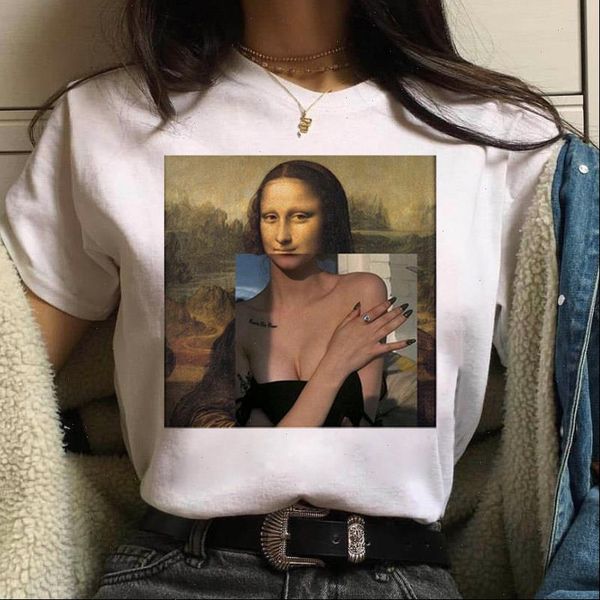

women tshirt funny tee tshirt vogue harajuku 90s streetwear casual printed t shirt female tee shirts clothes femme, White