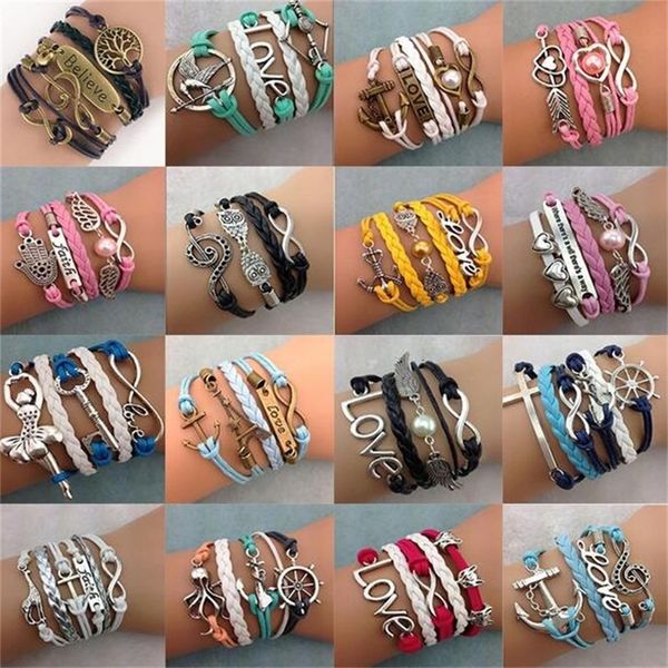 

owl 288 designs cross anchor love peach heart bird believe knitting charm bracelets for diy jewelry gfit cr030