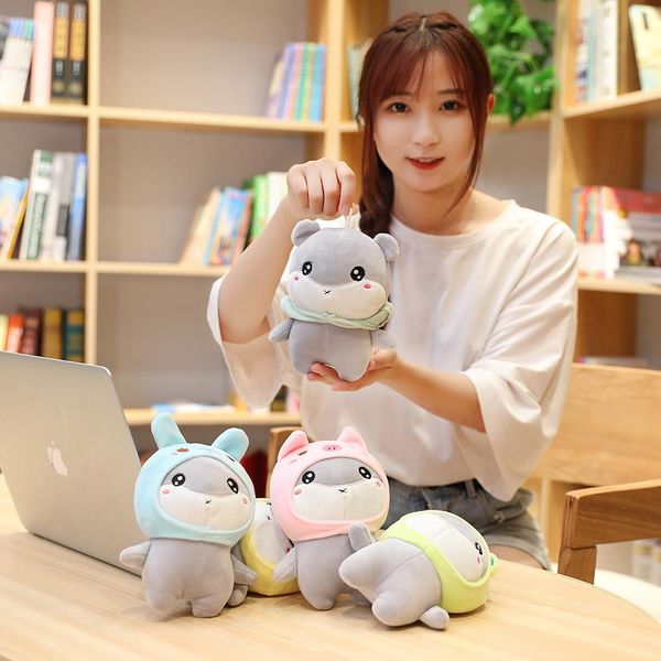 

12 20cm cute hamster mouse plush toy stuffed animal mouse with hat kawaii bag pendant lovely christmas gift doll for girls kids wmtukc