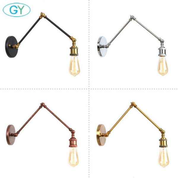 

wall lamp europe style loft light fixture industrial retro rustic antique edison vintage swing arm sconce abajur lampe