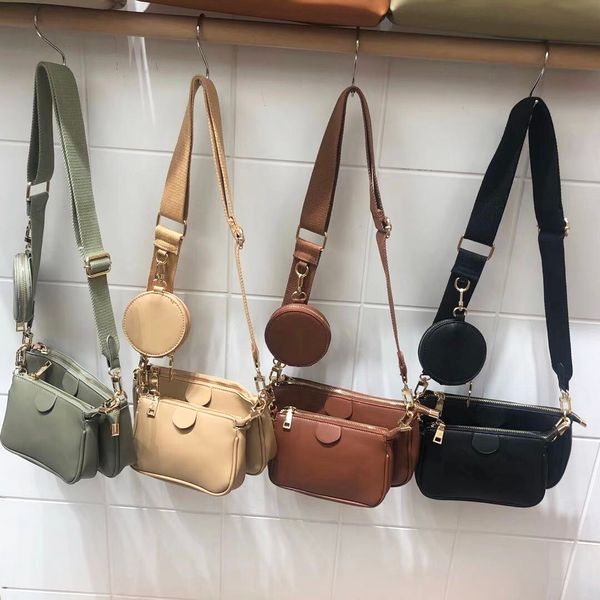

moda cor slida couro do plutnio bolsa de ombro mensageiro ocasional crossbody sacos bolsas femininas totes saco 3 conjuntos noite