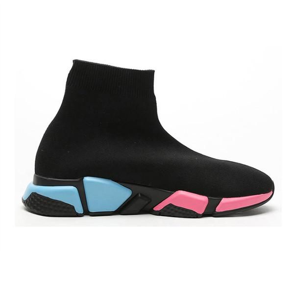 

with box]2021 desig men women speed trainer sock boots socks boot casual shoes shoe runners runner sneakers 36-45, Black;red