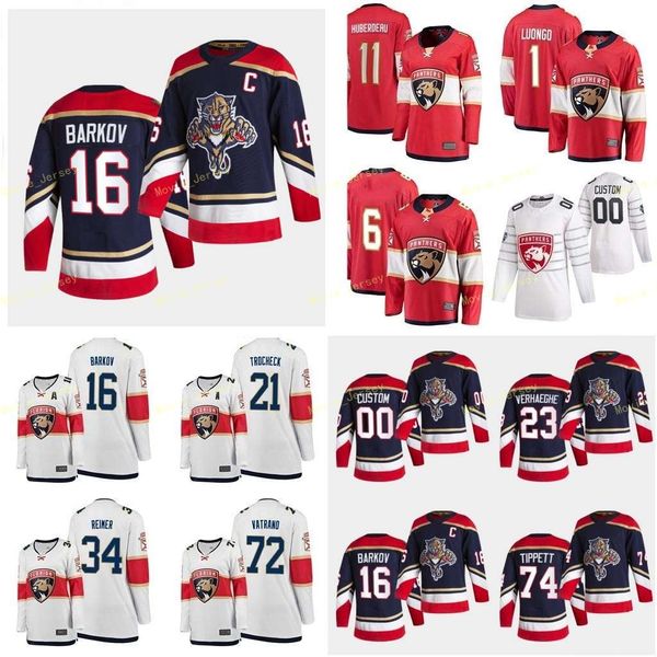 

2021 reverse retro florida panthers jersey nutivaara markus priskie chase stillman riley stralman anton tippett owen custom stitched, Black;red