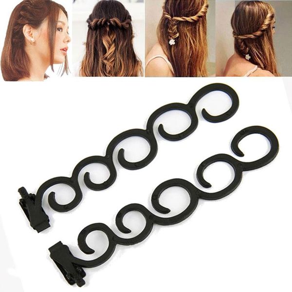 

hair bun maker 2pcs styling, Brown