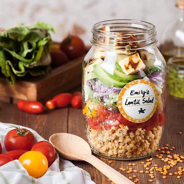 

100pcs/set waterproof blackboard kitchen spice label sticker household jar bottle label blackboard sticker and marker45#