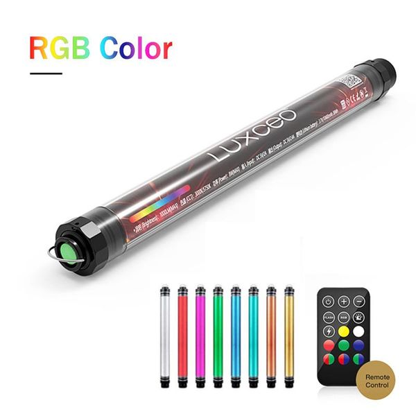 

luxceo waterproof rgb light wand p7rgb handheld lighting stick rgb led video light tube colorful remote control