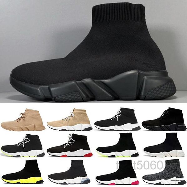 

with box wholesale luxury sock shoe speed trainer casual sneakers speed trainer sock race runners black shoes men and women sports kmb8