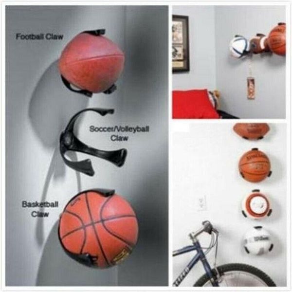

wall ball claw basketball football rack holder wall mount display case organizer racks holders