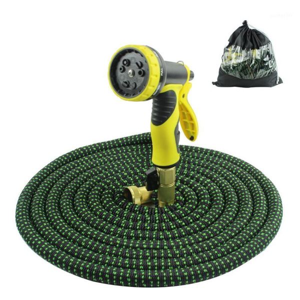 

25-100ft magical expandable garden hose flexible garden hose high pressure car tube plastic spray gun watering1