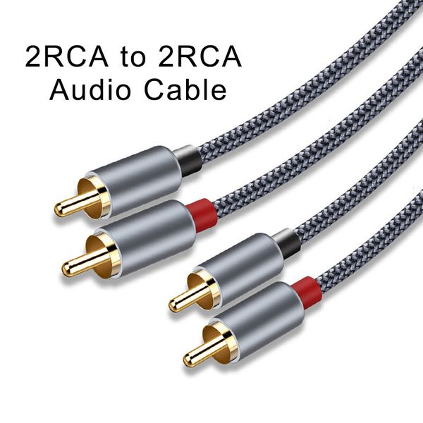 

2rca to 2rca male to male audio cable gold plated audio aux cable for dvd cd tv power amplifier