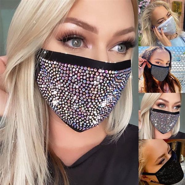 

2020 new design bling rhinestone long tassel mask face mask jewelry for women luxury crystal decoration face jewelry wmtfet xhhair