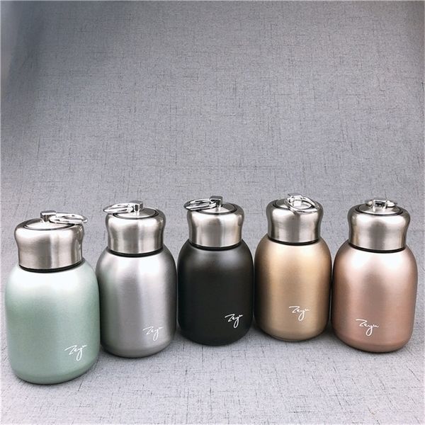 

5styles 304 stainless steel mug 300ml vacuum insulation tumbler matte lady handle water belly cup for outdoor travel a05