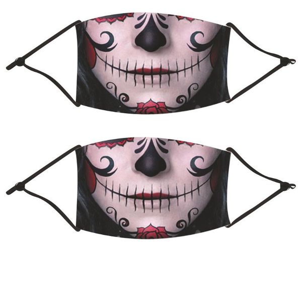 

2pcs face mask fashion children mondmasker outdoor mouth halloween cosplay print masks protection mascarillas masque mondkapjes