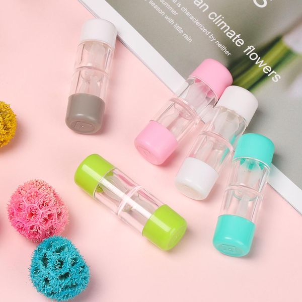 

cute bottle tube contact lens case holder glasses case travel glasses lenses box for eyes care kit holder container h bbyahm