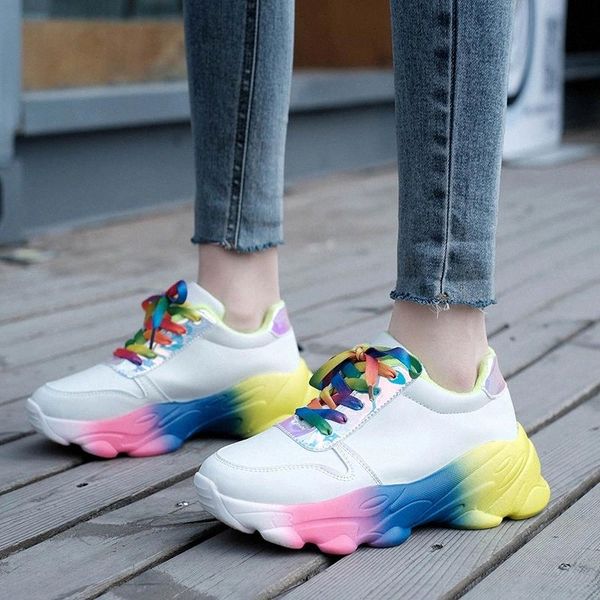 

colorful sneakers women shoes plush platform sneakers winter thick sole vulcanized shoes women fashion chunky trainers #lq5d