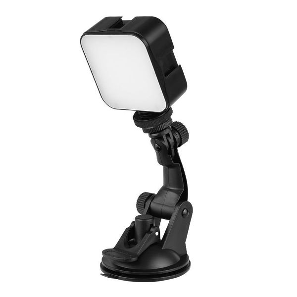 

mini video camera lamp pgraphy lighting kit with 5w dimmable 6500k studio led light 3 cold shoe mounts+suction cup moun