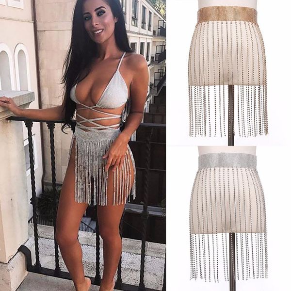 

женский сексуальный хрустальный горный хрусталь кисточкой талии живота цепь ночной клуб вечеринка бикини ювелирные изделия 262171 h wmtnbp b, Silver