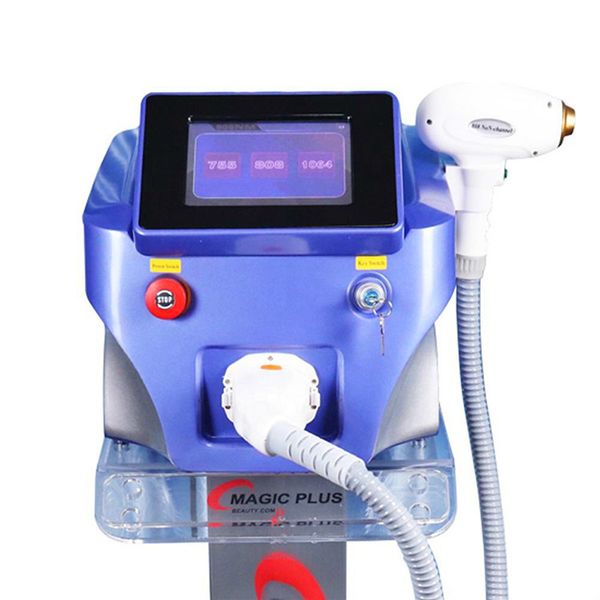 

salon use hair removal 1064nm 755nm 808nm diode laser permanent hair removal body face laser beauty equipment, Black