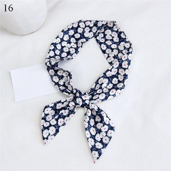 

women vintage printed scarf fashion satin scarves cotton linen neck scarf girls wristband headwear bandana lady hair accessories bbyuyz, Black