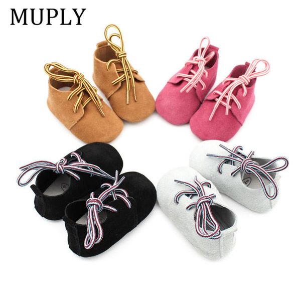

genuine leather baby boys shoes lace-up casual shoes infant toddler soft bottom first walkers anti-slip suedebaby moccasins
