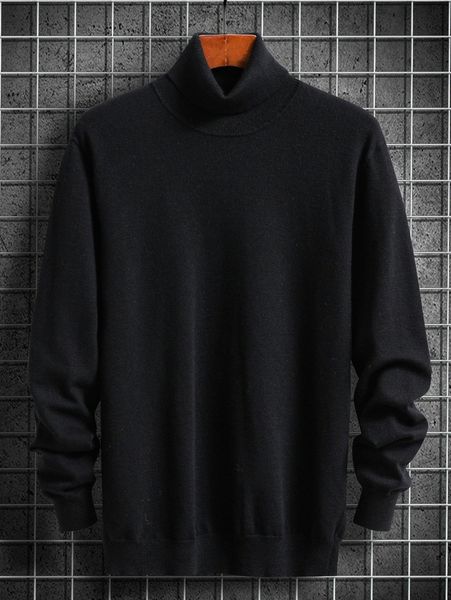 

men turtle neck ribbed knit sweater m16g#, White;black