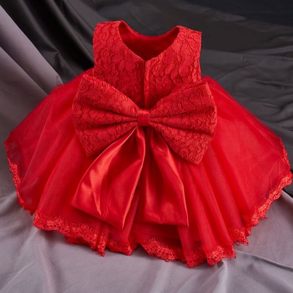 Abito da battesimo per bambina estiva Abito da principessa in pizzo per neonato Abiti per il primo compleanno Bambini Abbigliamento da festa per bambini Abito da ragazza Vestido formale