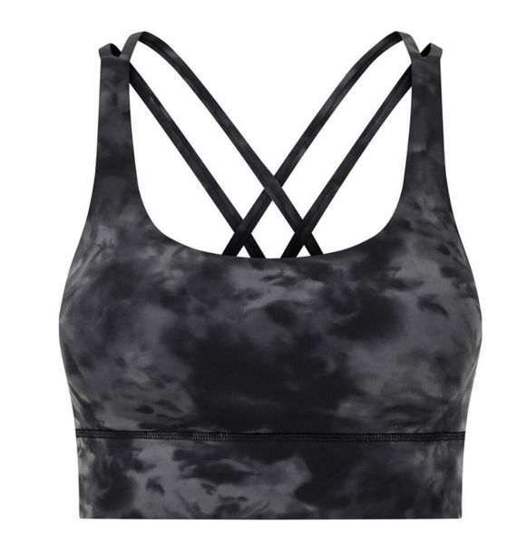 

cross back yoga tank camis sports bra high strength running fitness shockproof upper support women underwears gym clothes, White