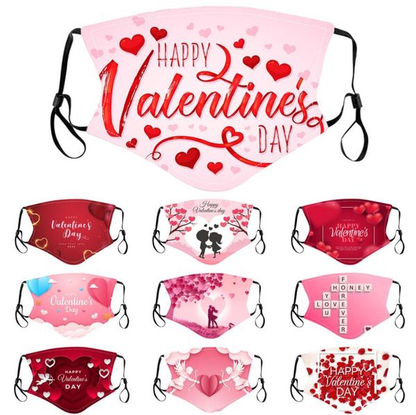 

fashion 3d face mask washable mouth cover valentines day face mask facial decorations for men women windproof protective pm2.5 filter masks