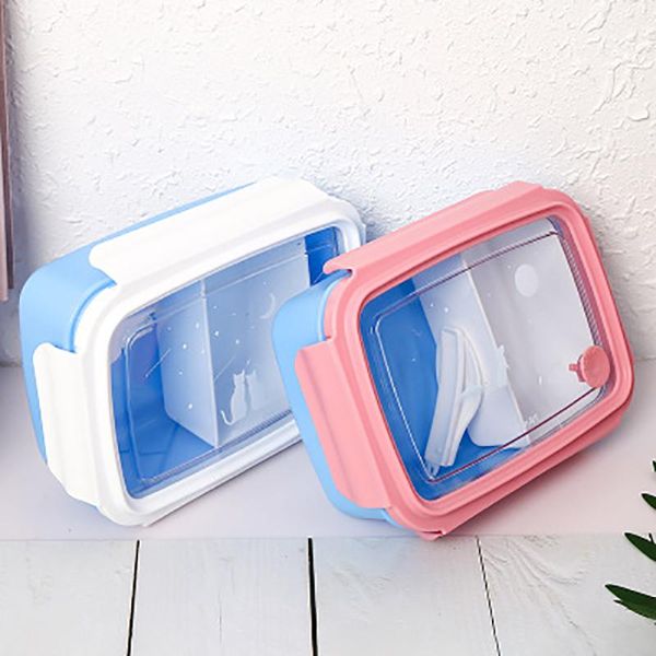 

baispo 850ml mochizuki lunch box microwave sealed keep fresh food container for kids student cute bento box with fork wmtfcq bdesybag